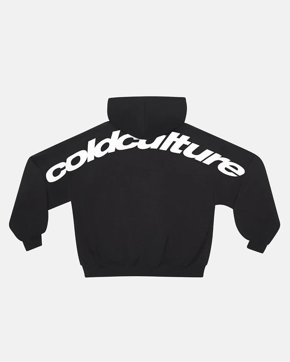 CURVED HOODIE BLACK AND WHITE by COLD CULTURE