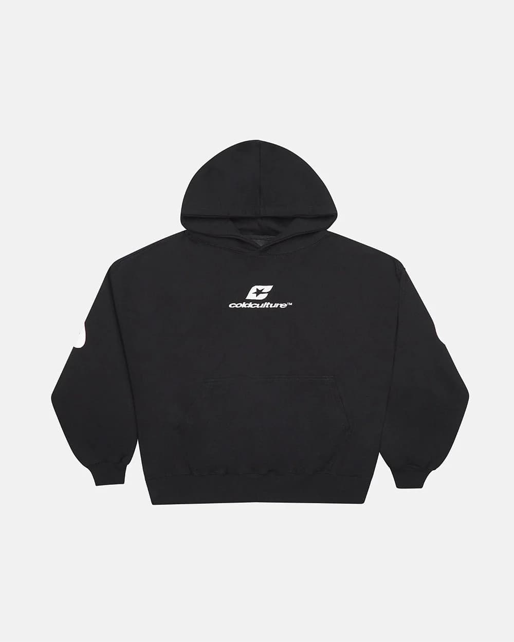 CURVED HOODIE BLACK AND WHITE 3