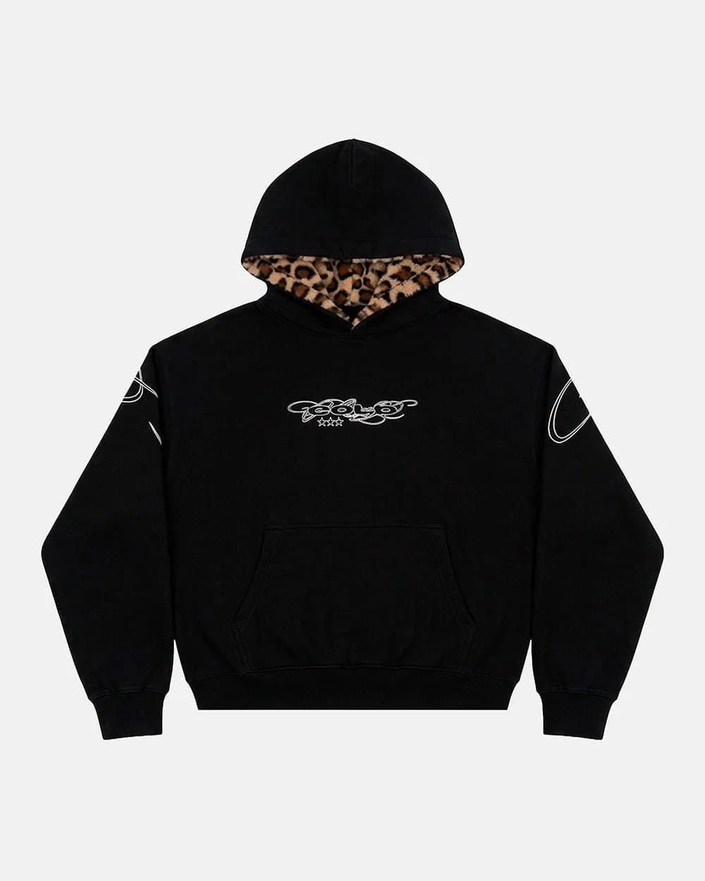 WILD LEOPARD HOODIE BLACK by COLD CULTURE