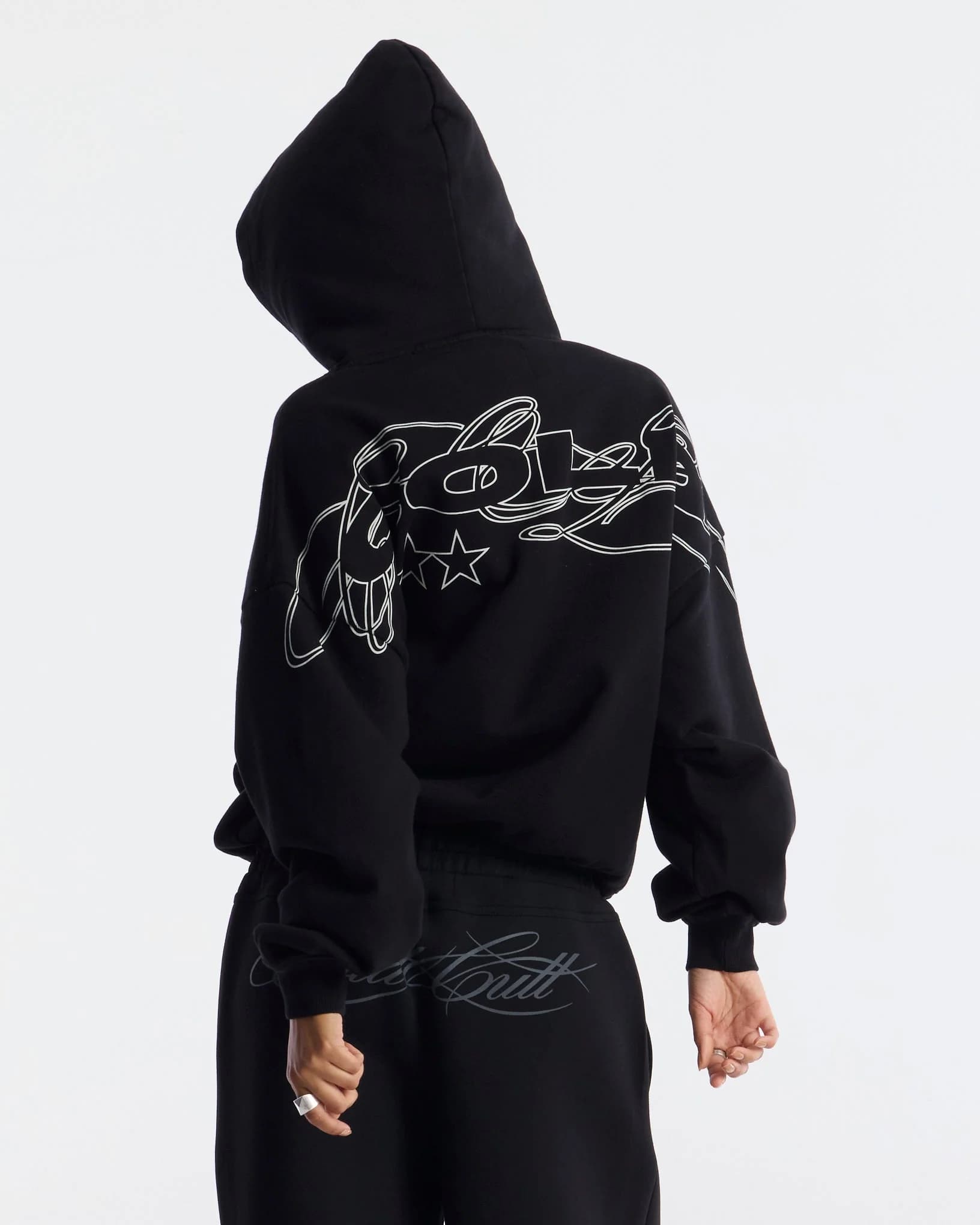 WILD LEOPARD HOODIE BLACK 8