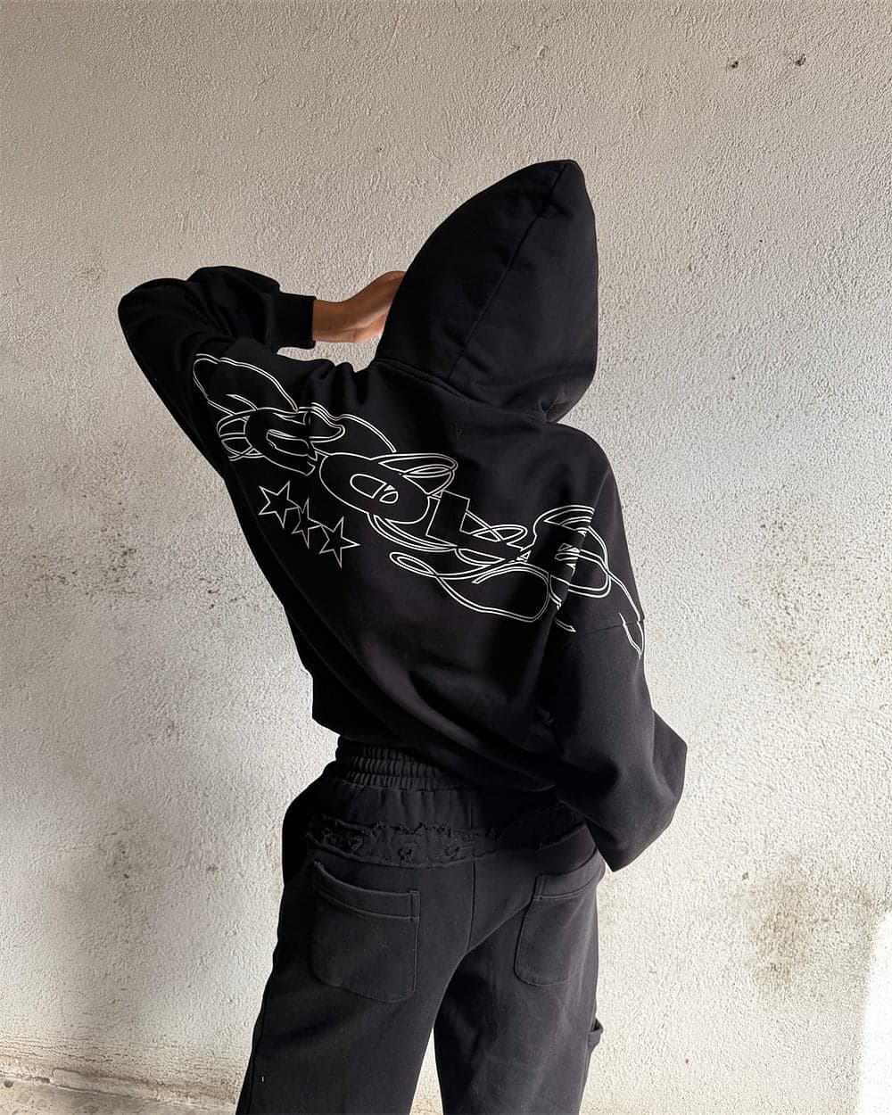 WILD LEOPARD HOODIE BLACK 12