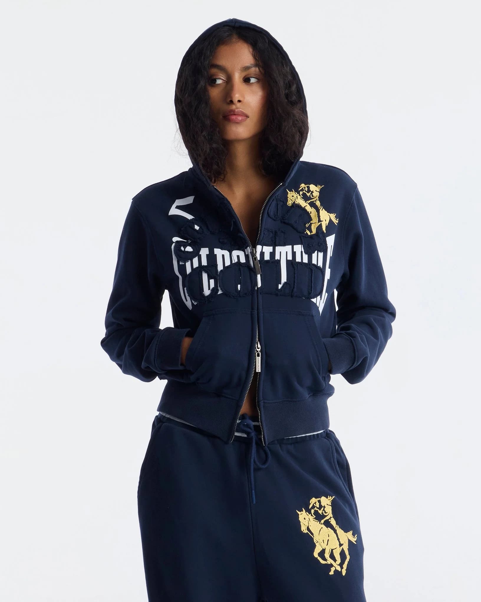 SWING ZIP HOODIE NAVY by COLD CULTURE