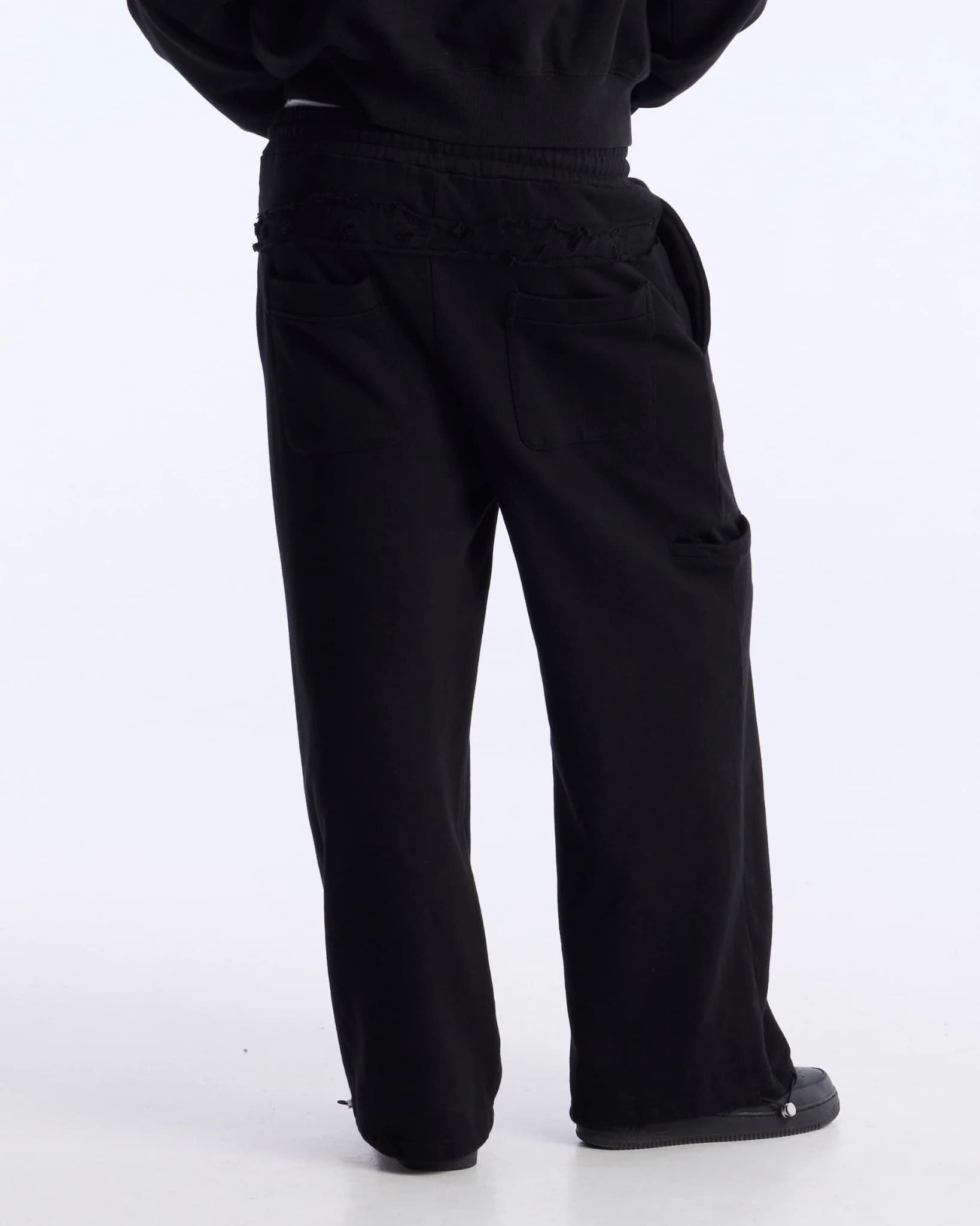 DISTRESS SWEATPANTS BLACK 2