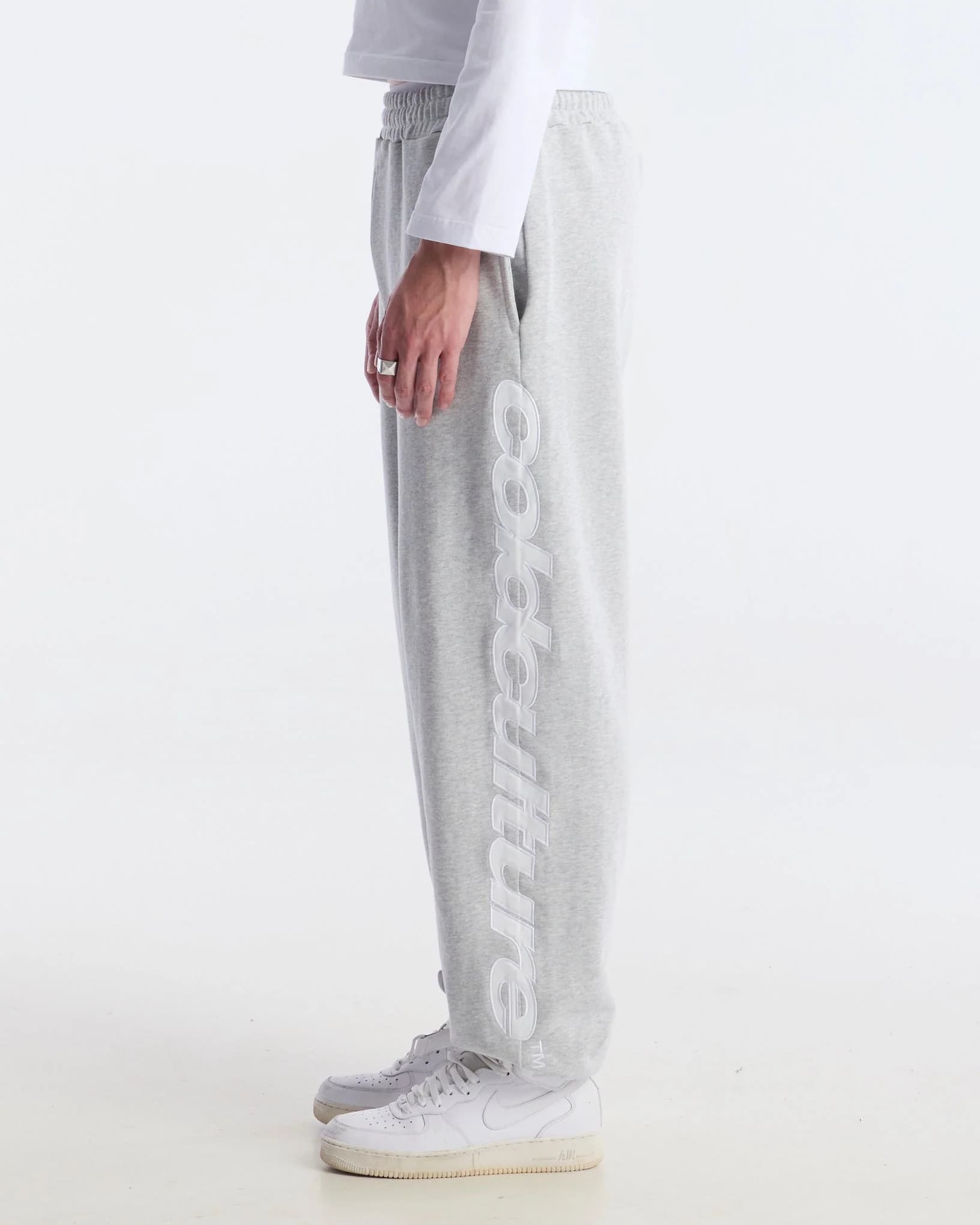 VERTICAL SWEATPANTS HEATHER GREY by COLD CULTURE