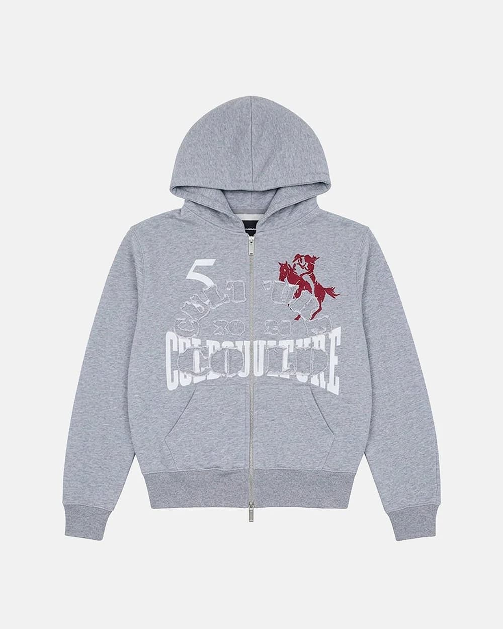 SWING ZIP HOODIE HEATHER GREY 2