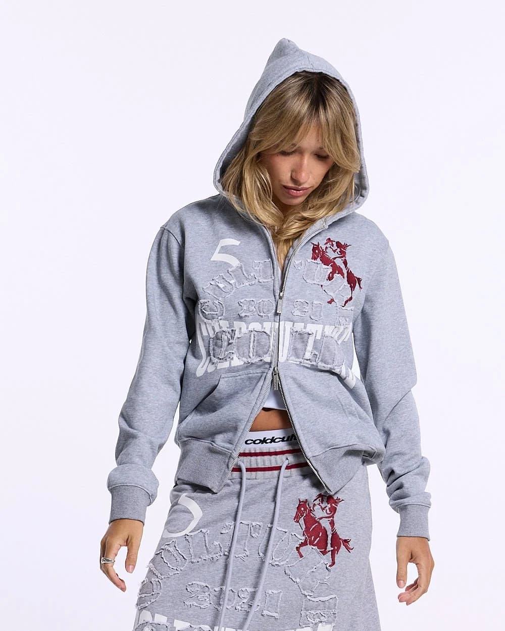 SWING ZIP HOODIE HEATHER GREY 3