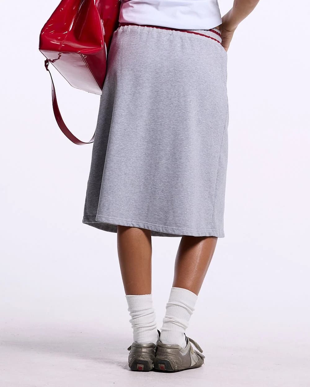 SWING SKIRT HEATHER GREY 3