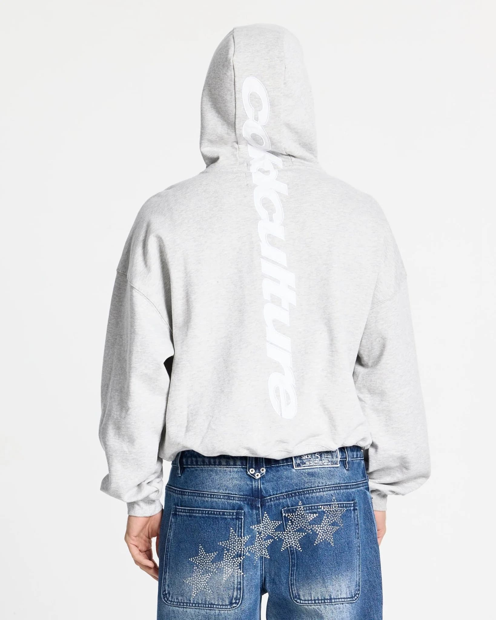 VERTICAL HOODIE HEATHER GREY 2