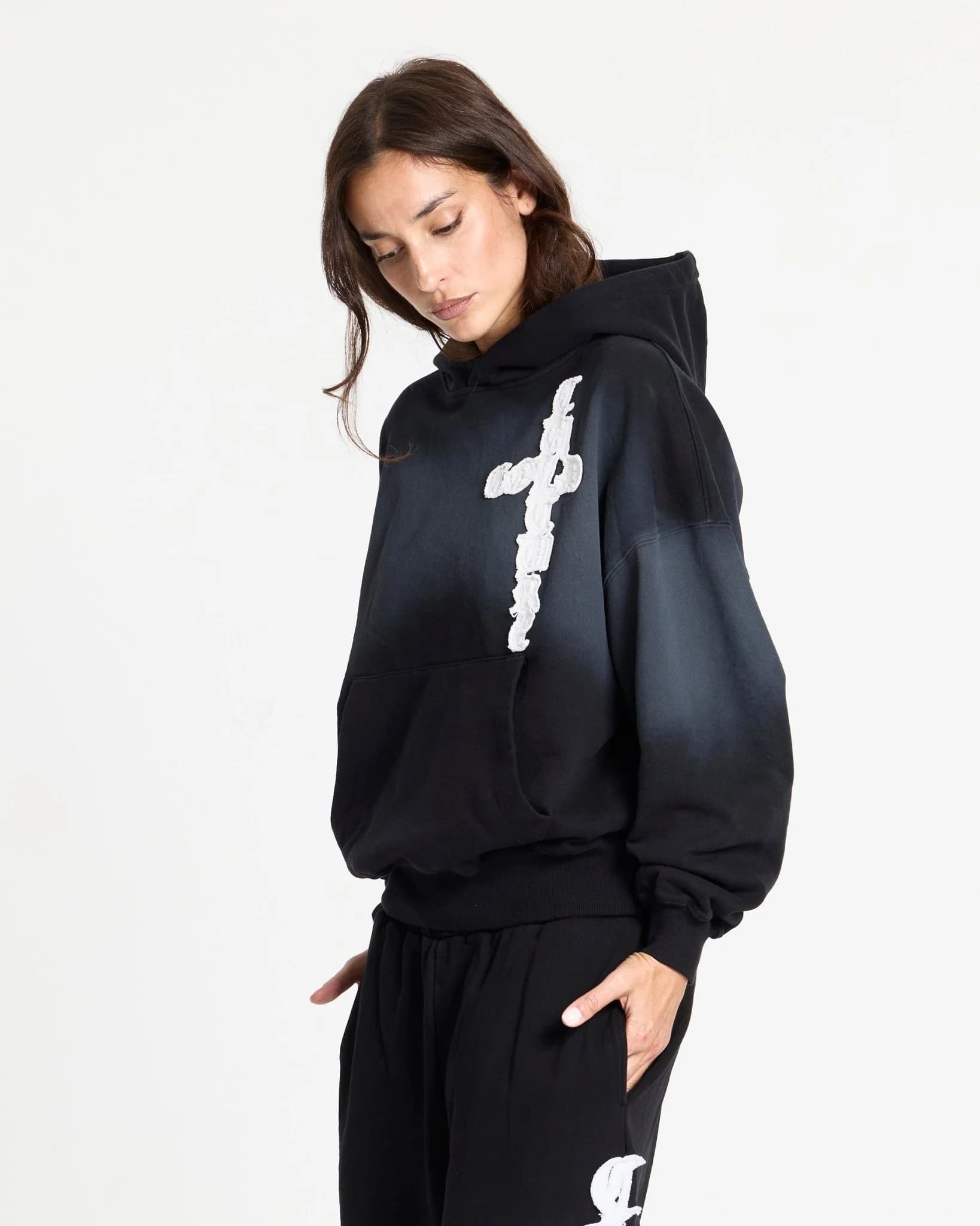 CROSSED HOODIE BLACK 7