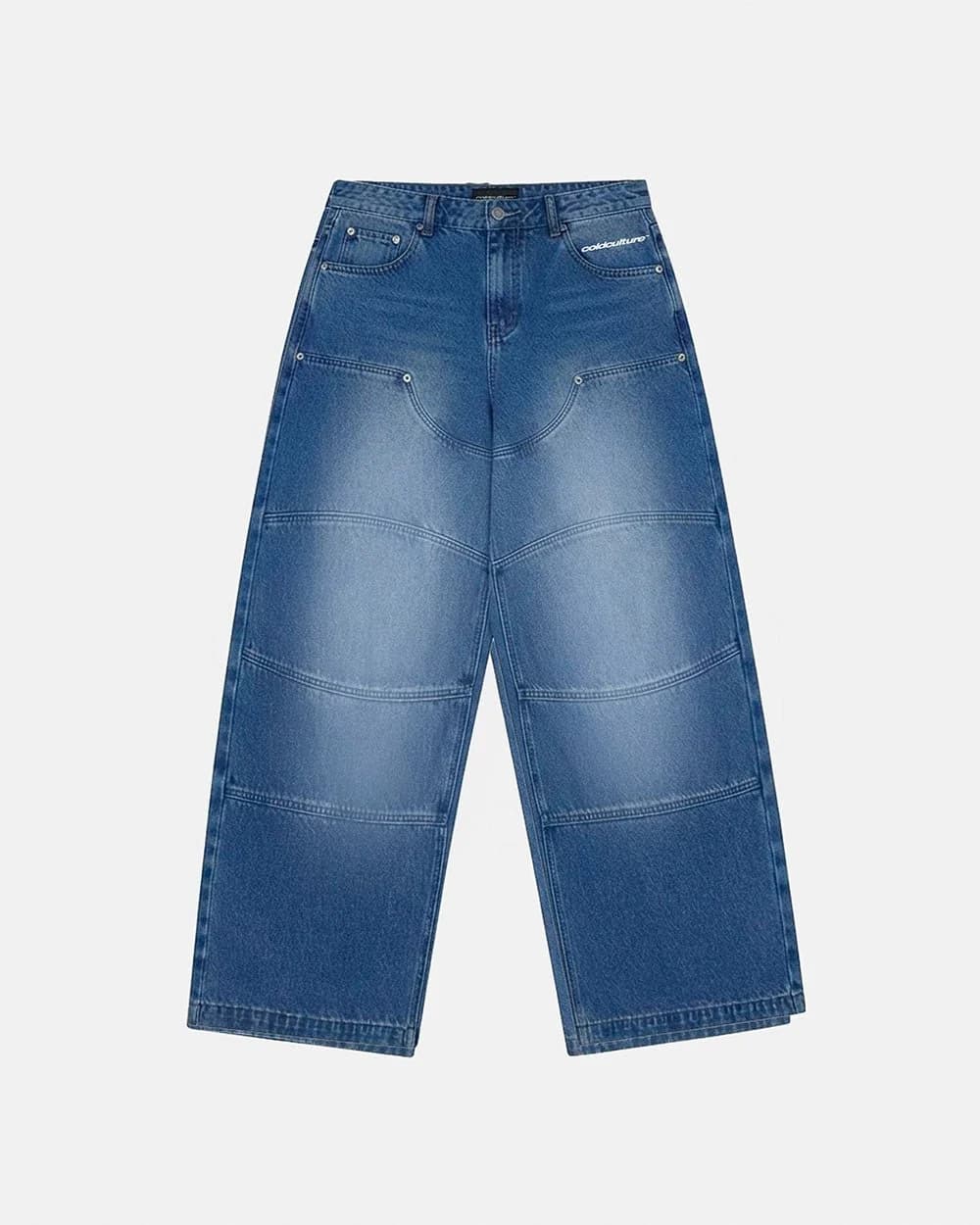 VERA LOOSE PANTS MID BLUE 4