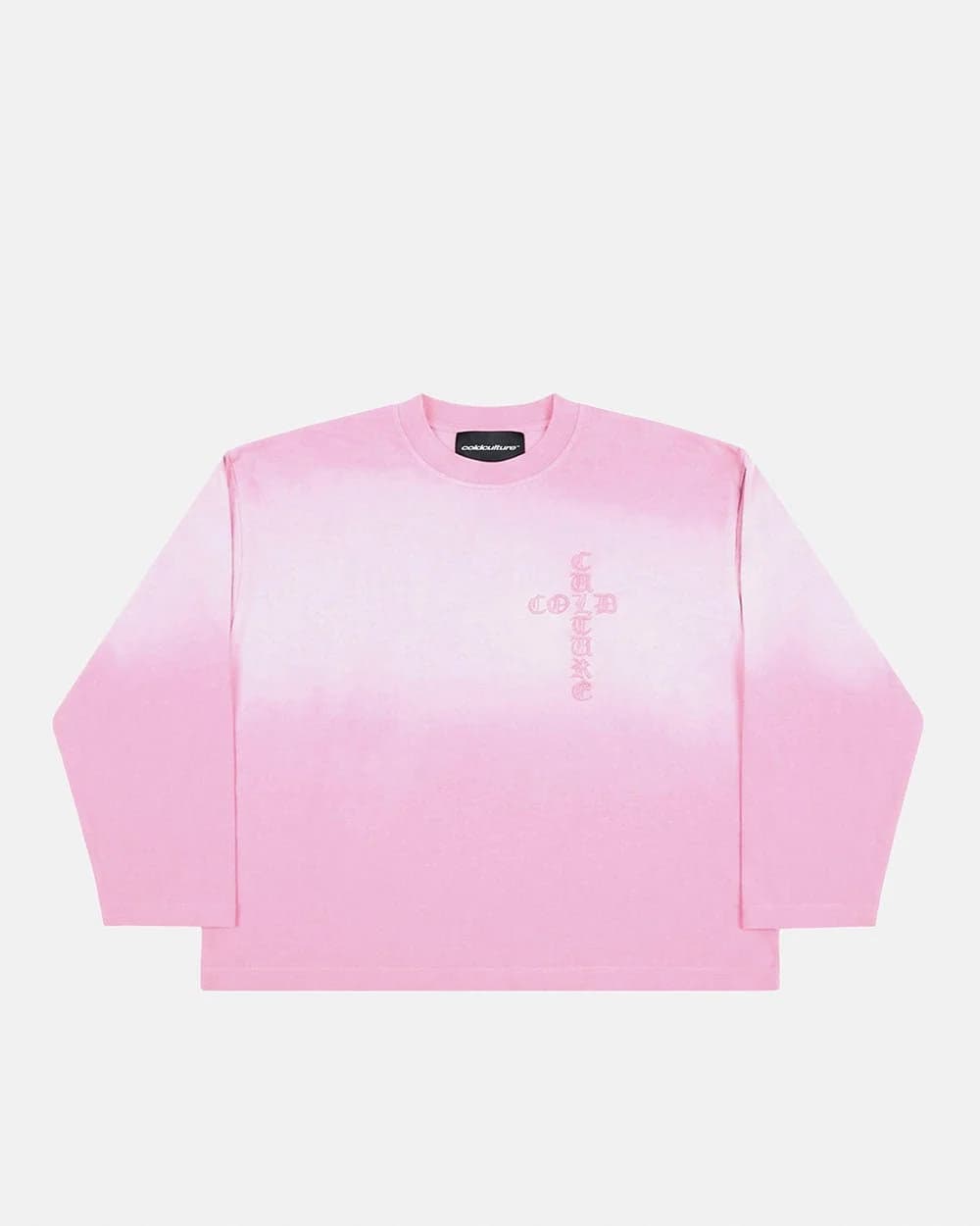 CROSSED LONGSLEEVE PINK by COLD CULTURE