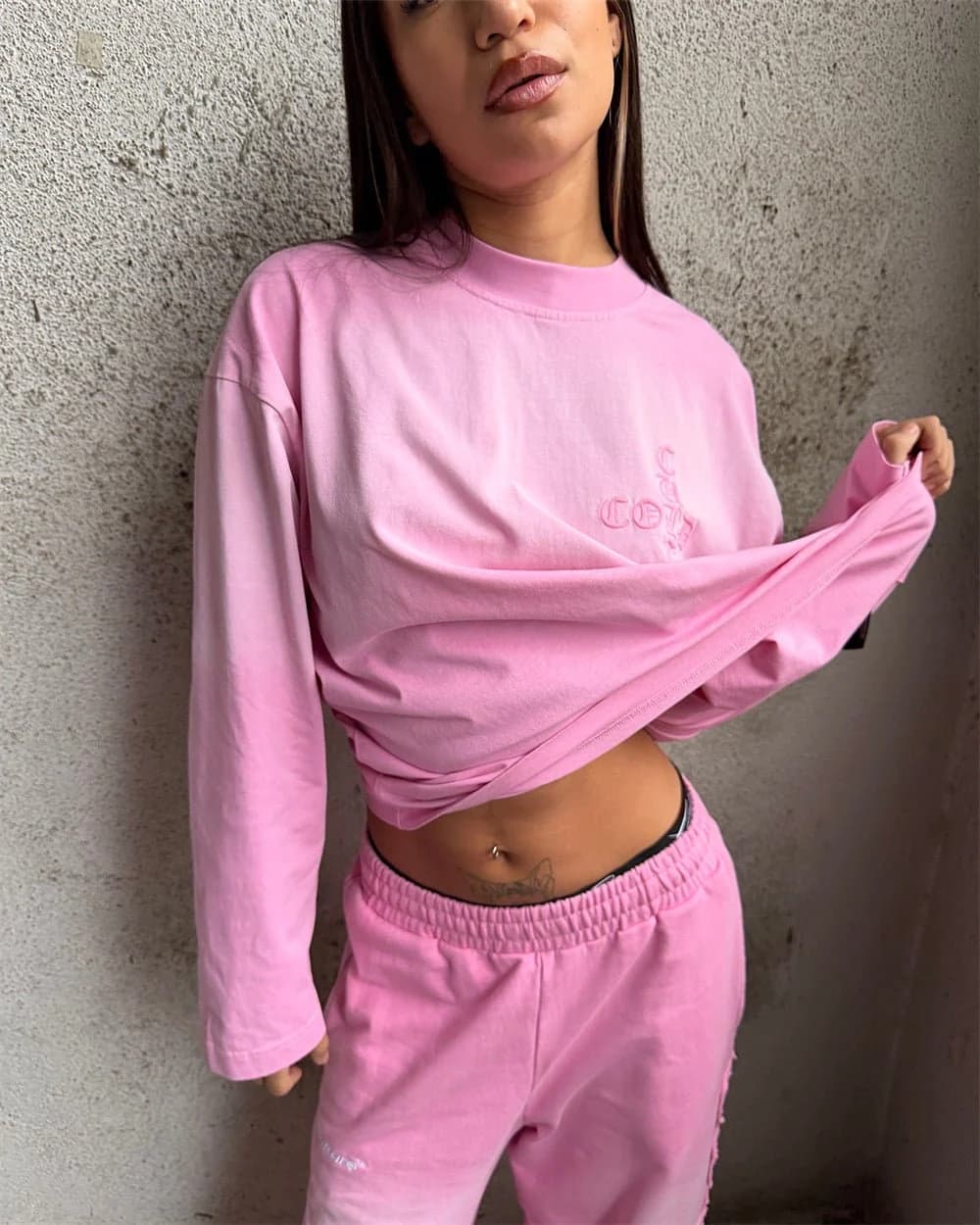 CROSSED LONGSLEEVE PINK 12
