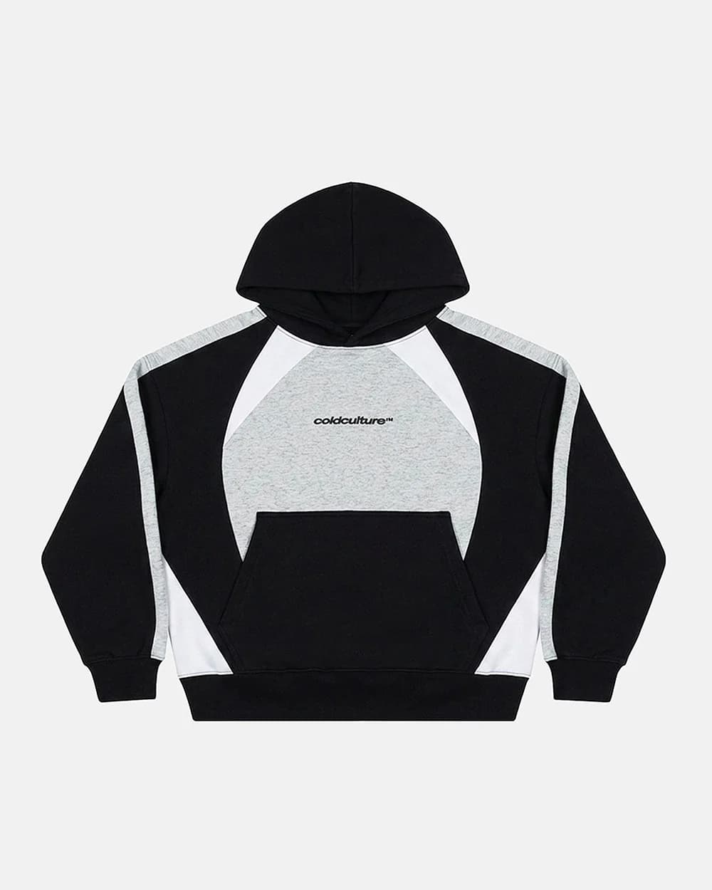 SPEED SPOKE HOODIE BLACK AND HEATHER GREY by COLD CULTURE