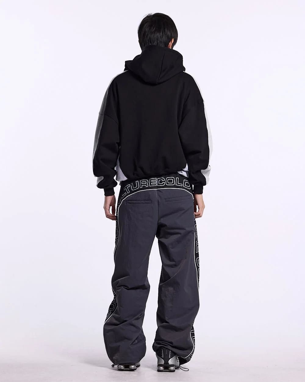 SPEED SPOKE HOODIE BLACK AND HEATHER GREY 6