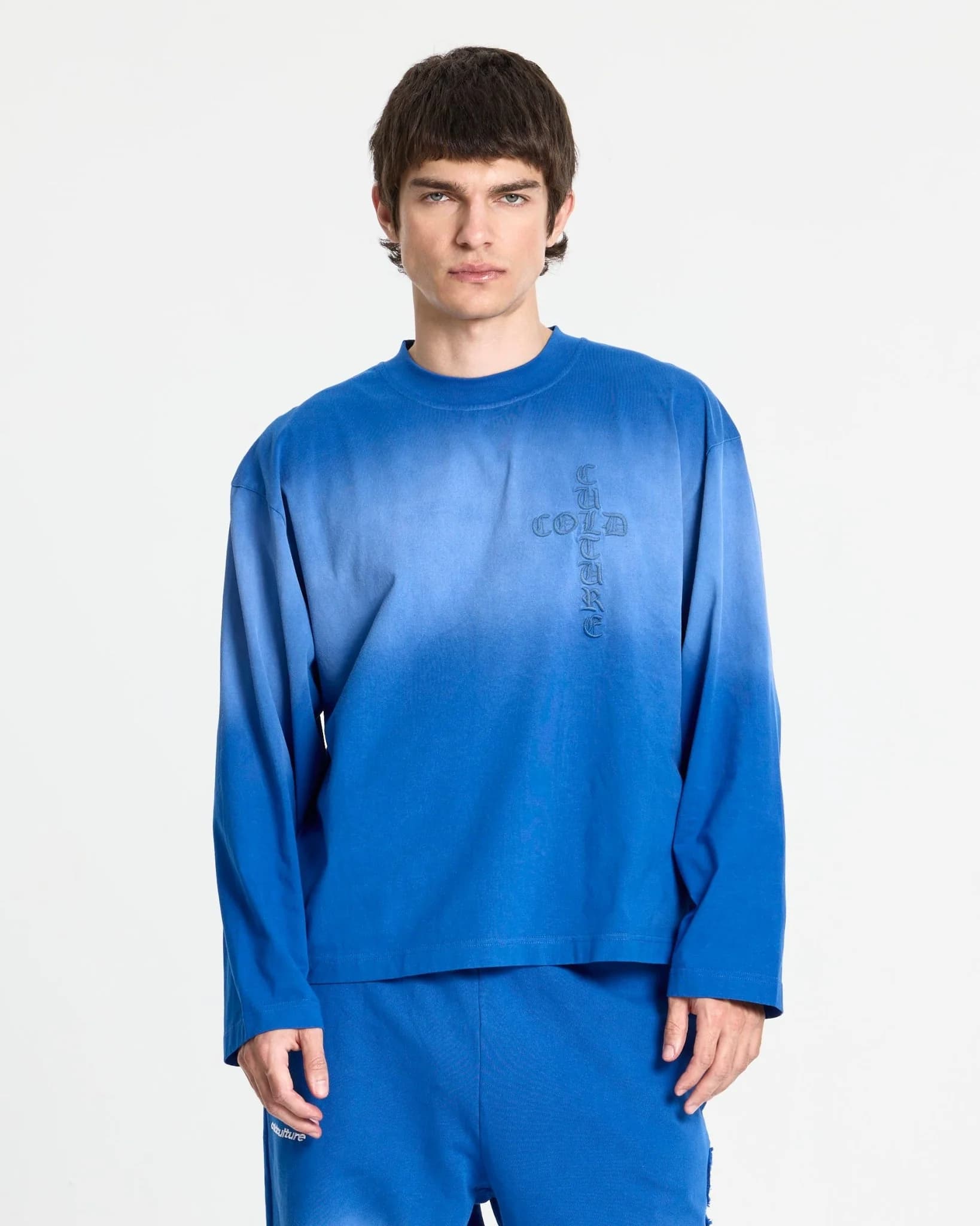 CROSSED LONGSLEEVE BLUE 2