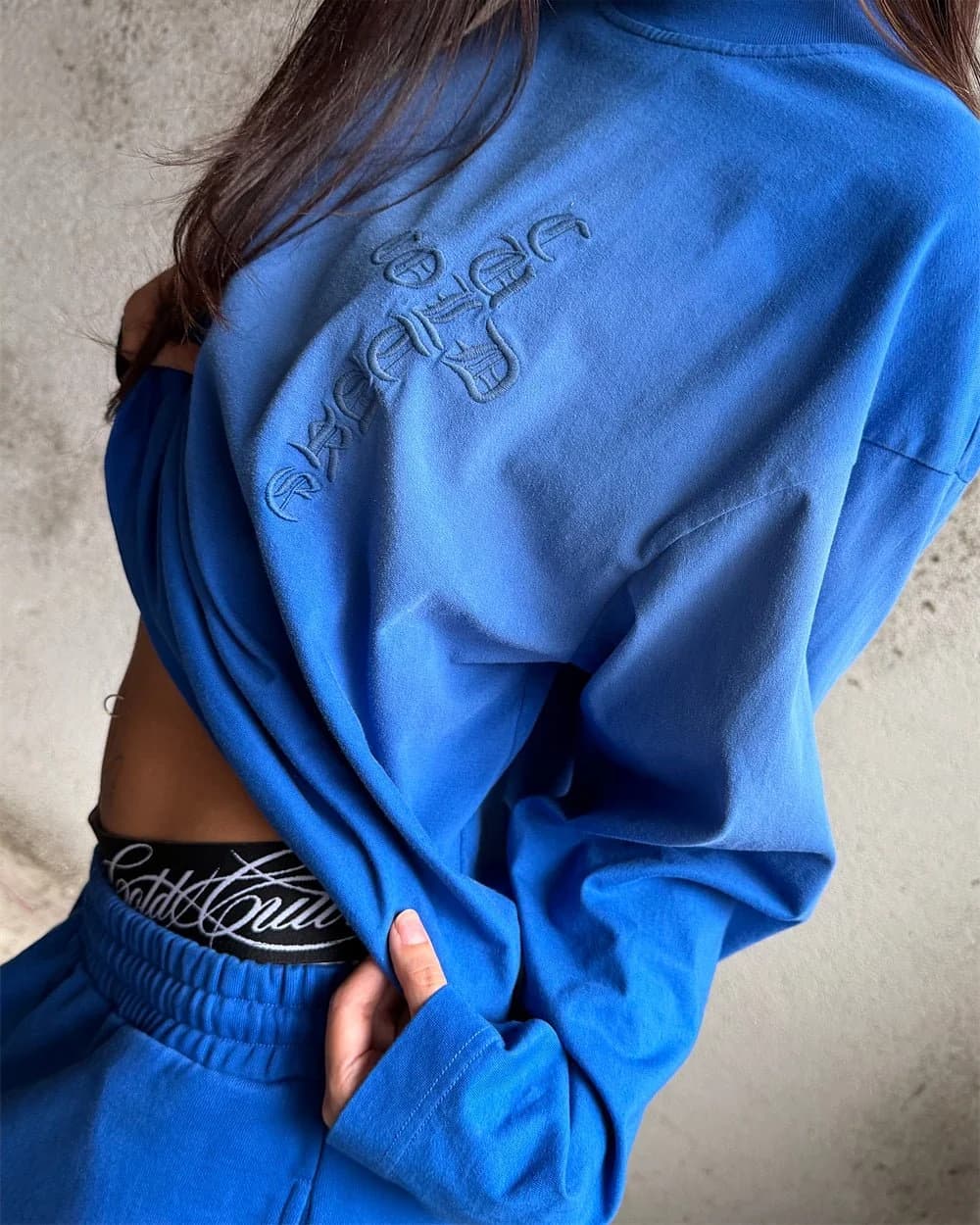 CROSSED LONGSLEEVE BLUE 11
