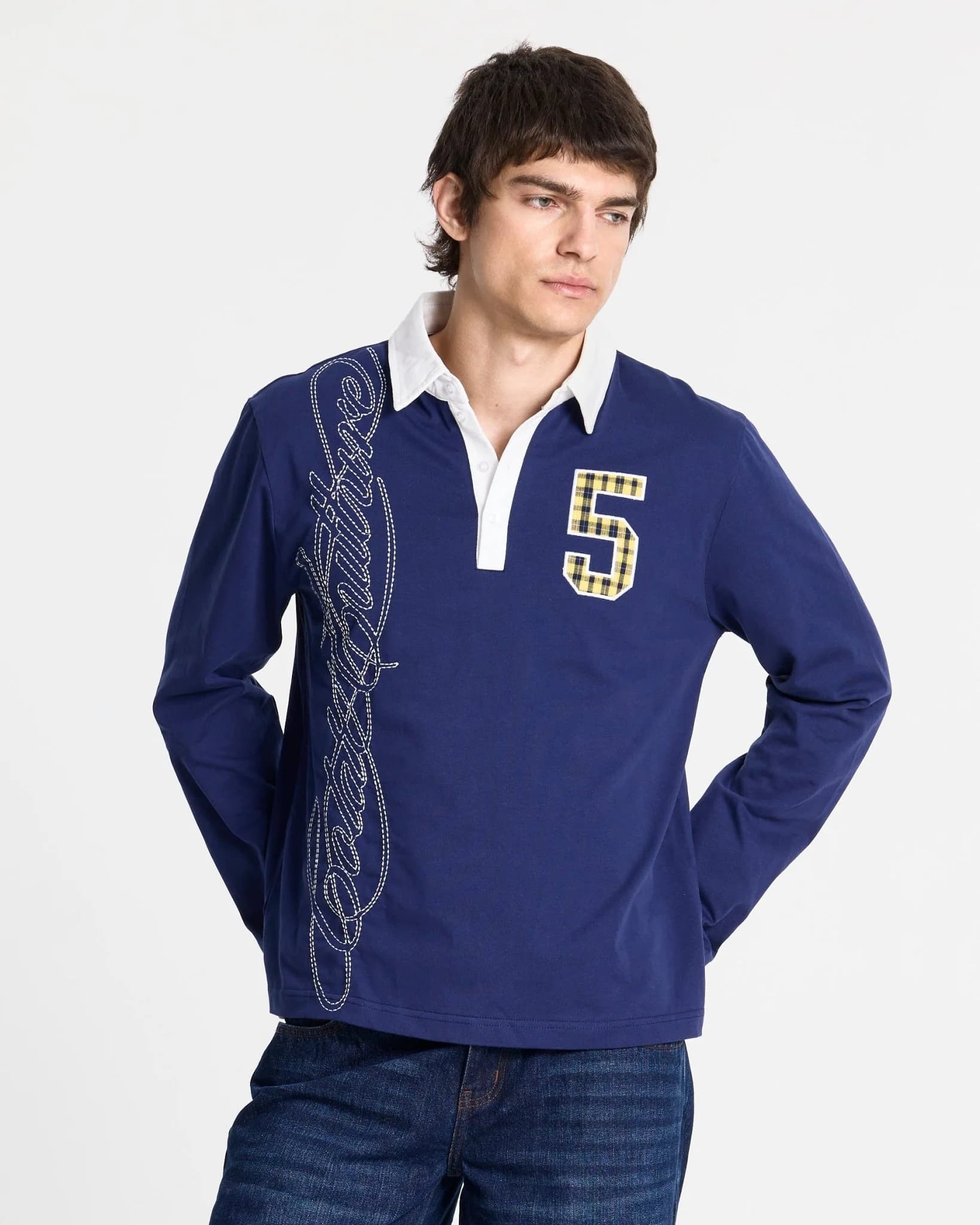 WINDSOR LONGSLEEVE POLO NAVY 2
