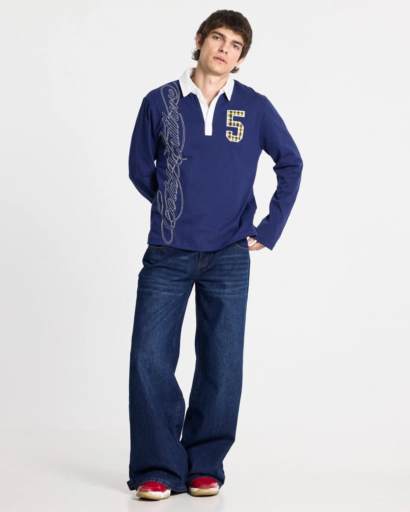WINDSOR LONGSLEEVE POLO NAVY 5
