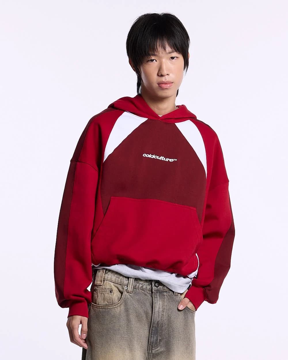 SPEED SPOKE HOODIE RED AND BURGUNDY 2