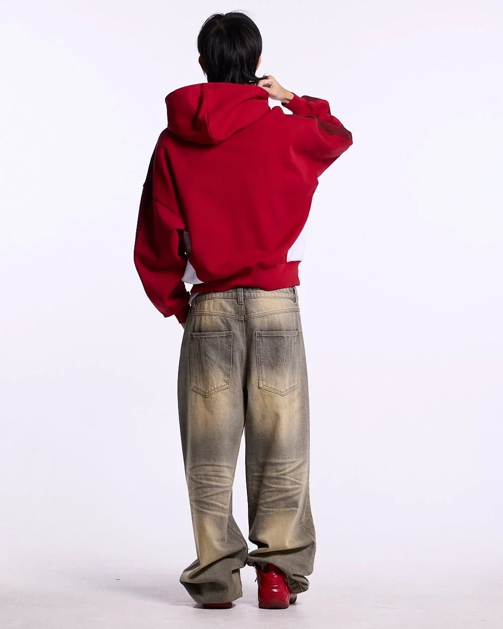 SPEED SPOKE HOODIE RED AND BURGUNDY 6