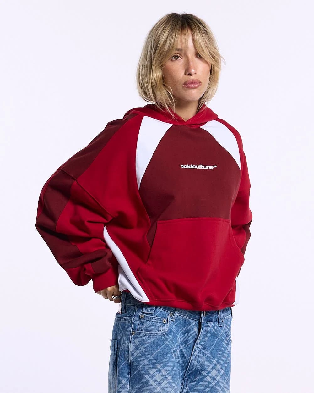 SPEED SPOKE HOODIE RED AND BURGUNDY 7
