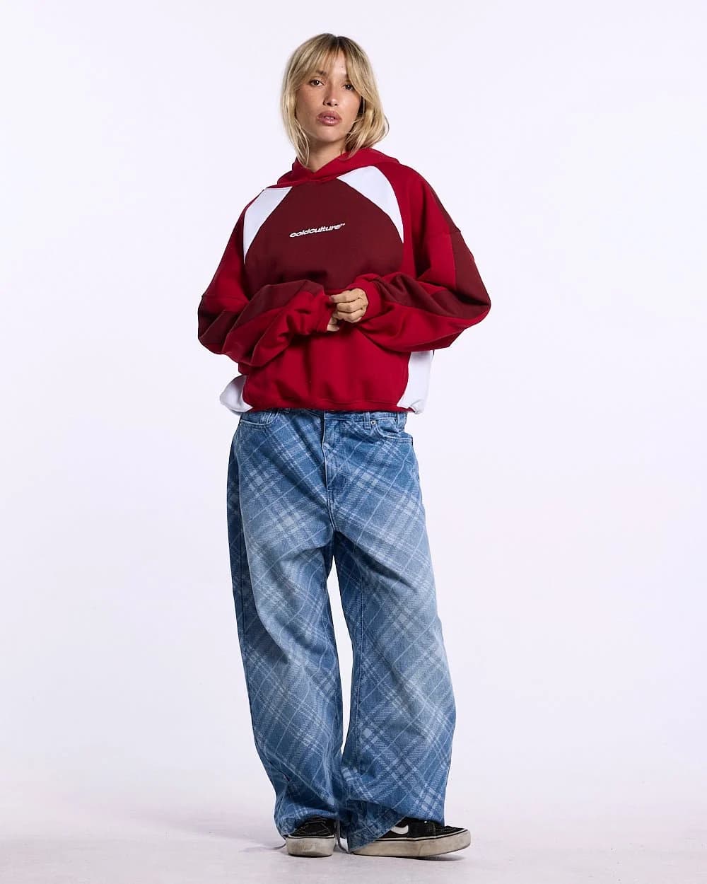 SPEED SPOKE HOODIE RED AND BURGUNDY 9