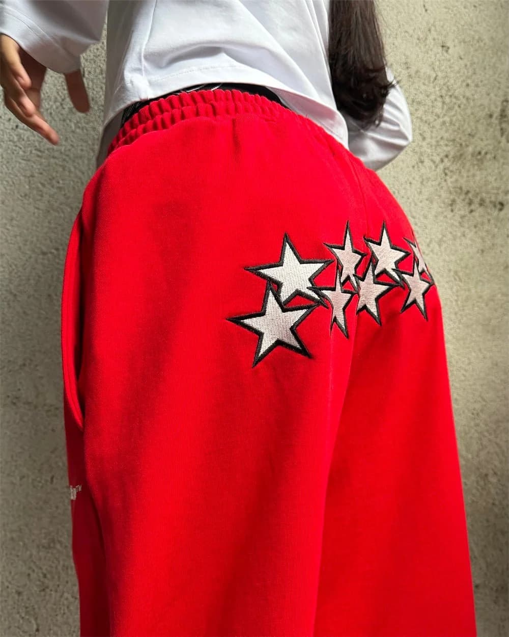 STARS SWEATPANTS RED 11