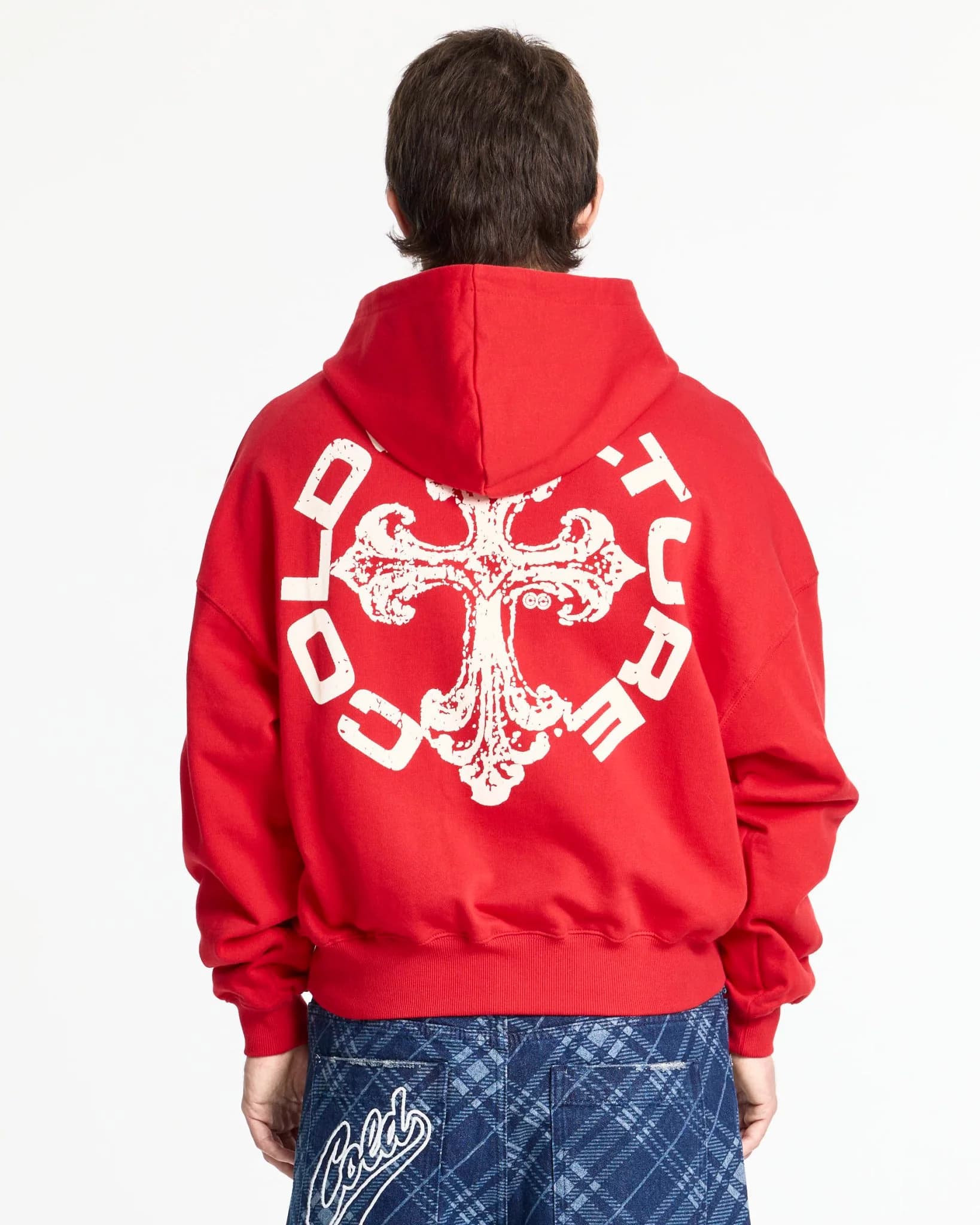 DISCHARGE HOODIE RED 2
