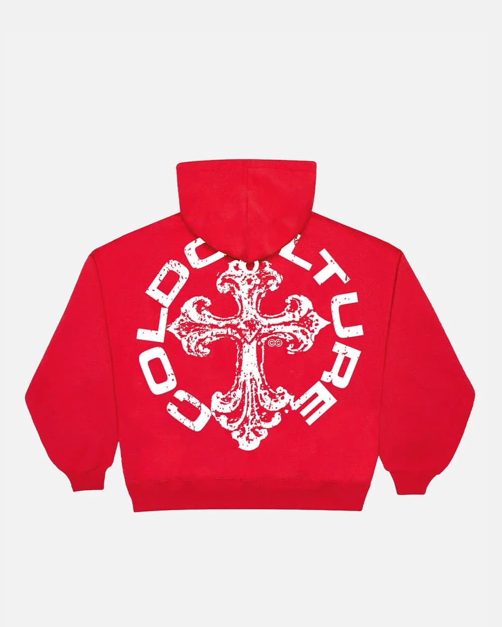 DISCHARGE HOODIE RED by COLD CULTURE