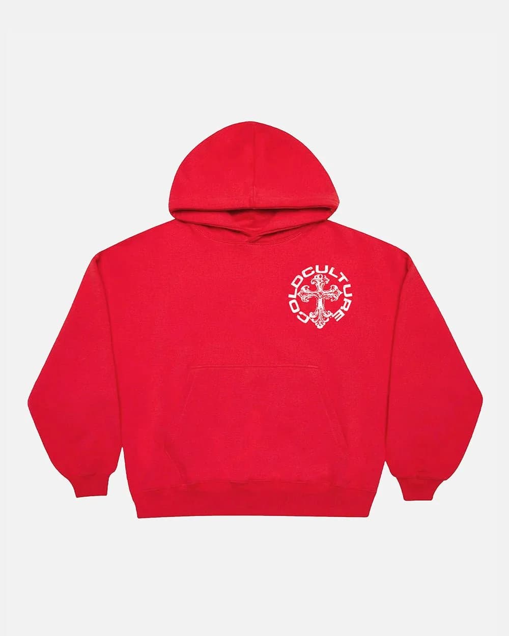 DISCHARGE HOODIE RED 3
