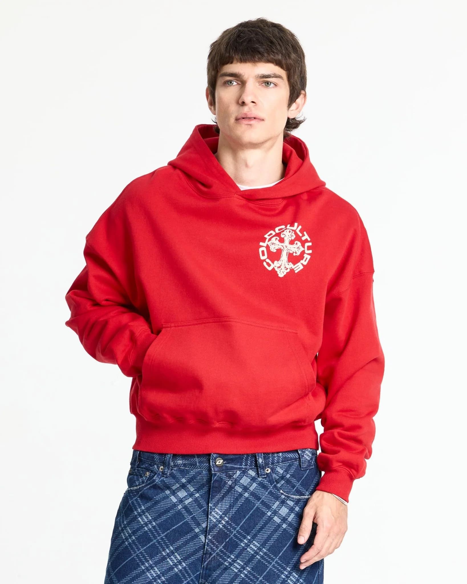 DISCHARGE HOODIE RED 4
