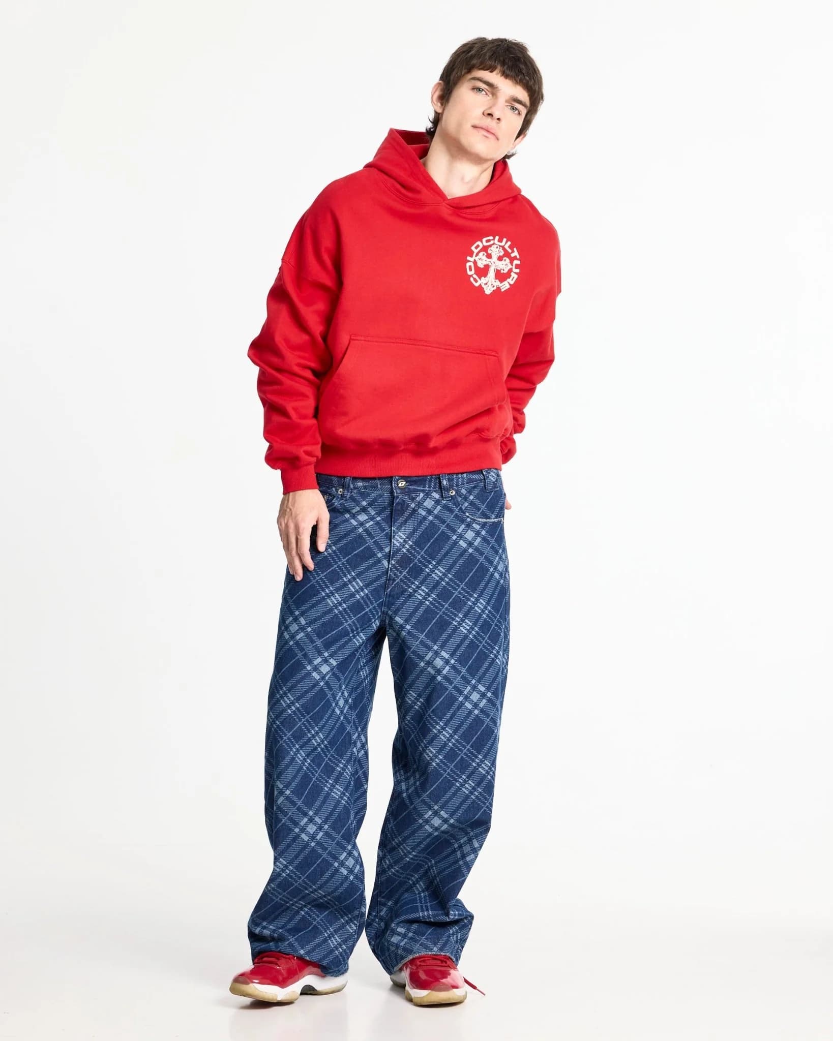 DISCHARGE HOODIE RED 6