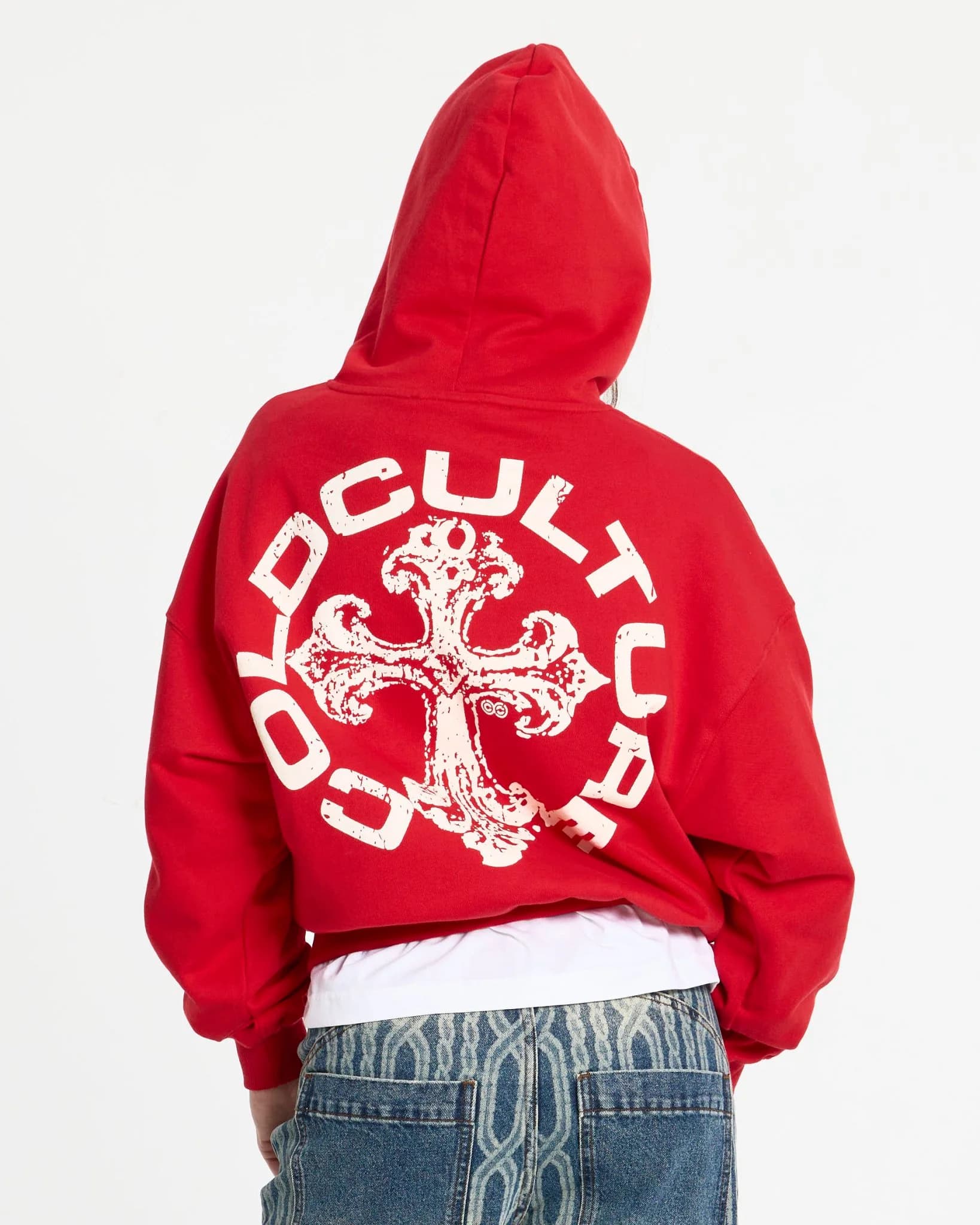 DISCHARGE HOODIE RED 7