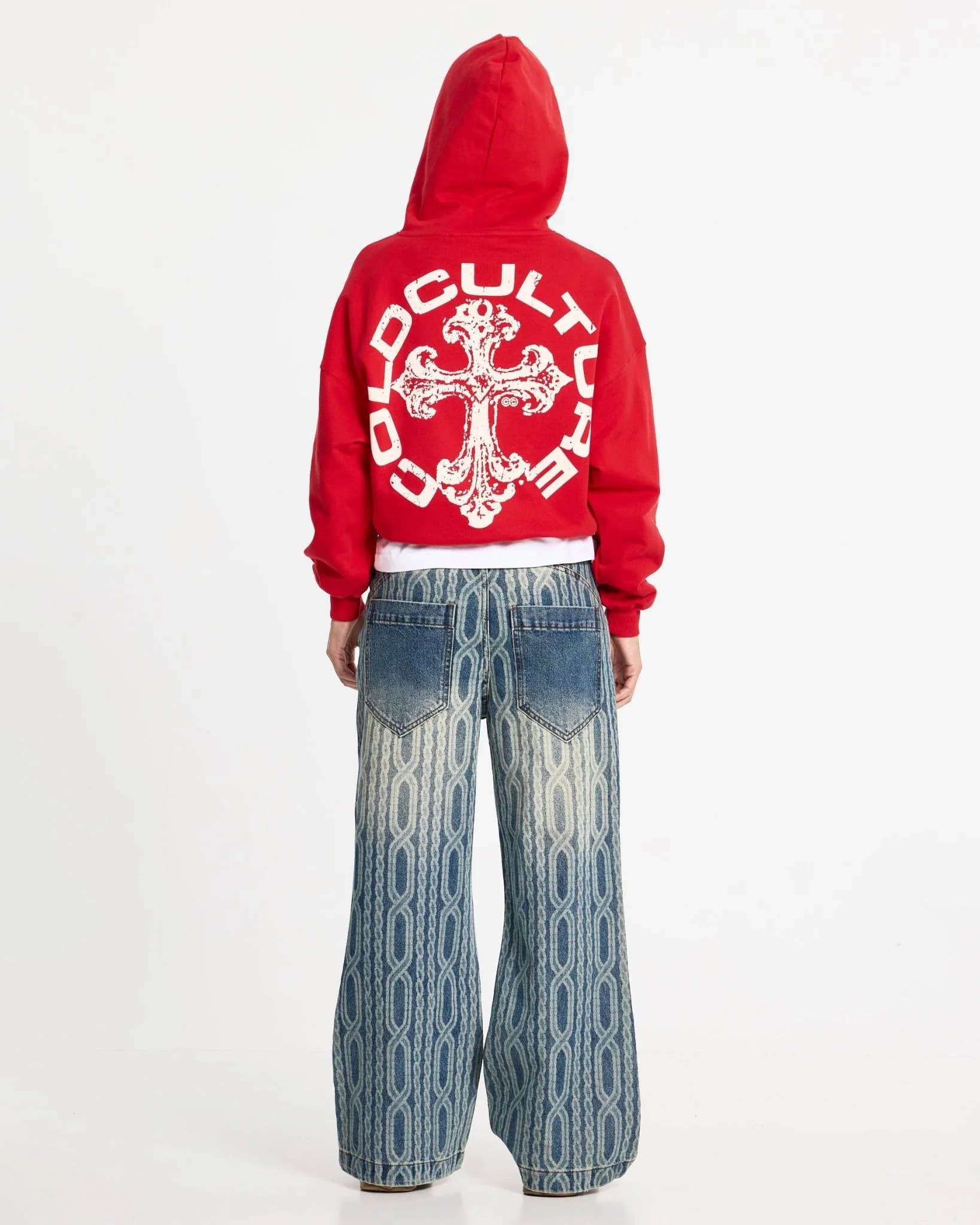 DISCHARGE HOODIE RED 9