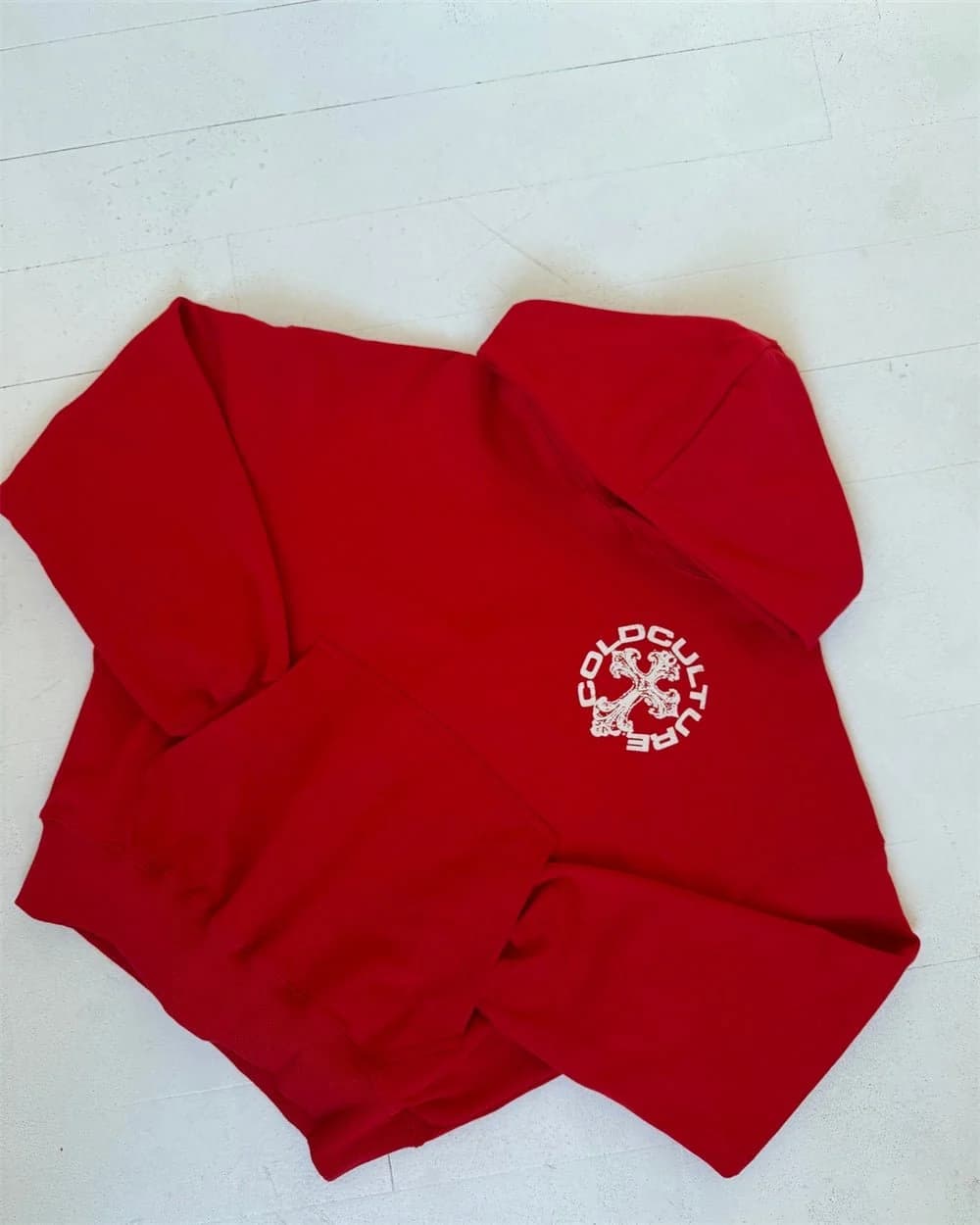 DISCHARGE HOODIE RED 12