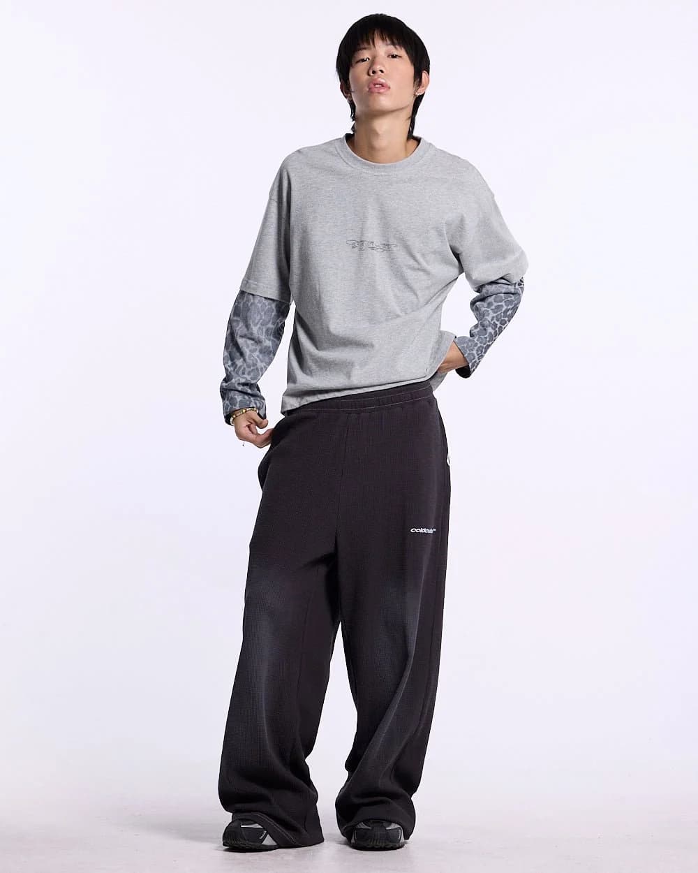 TROPICAL WAFFLE PANTS DARK GREY 6