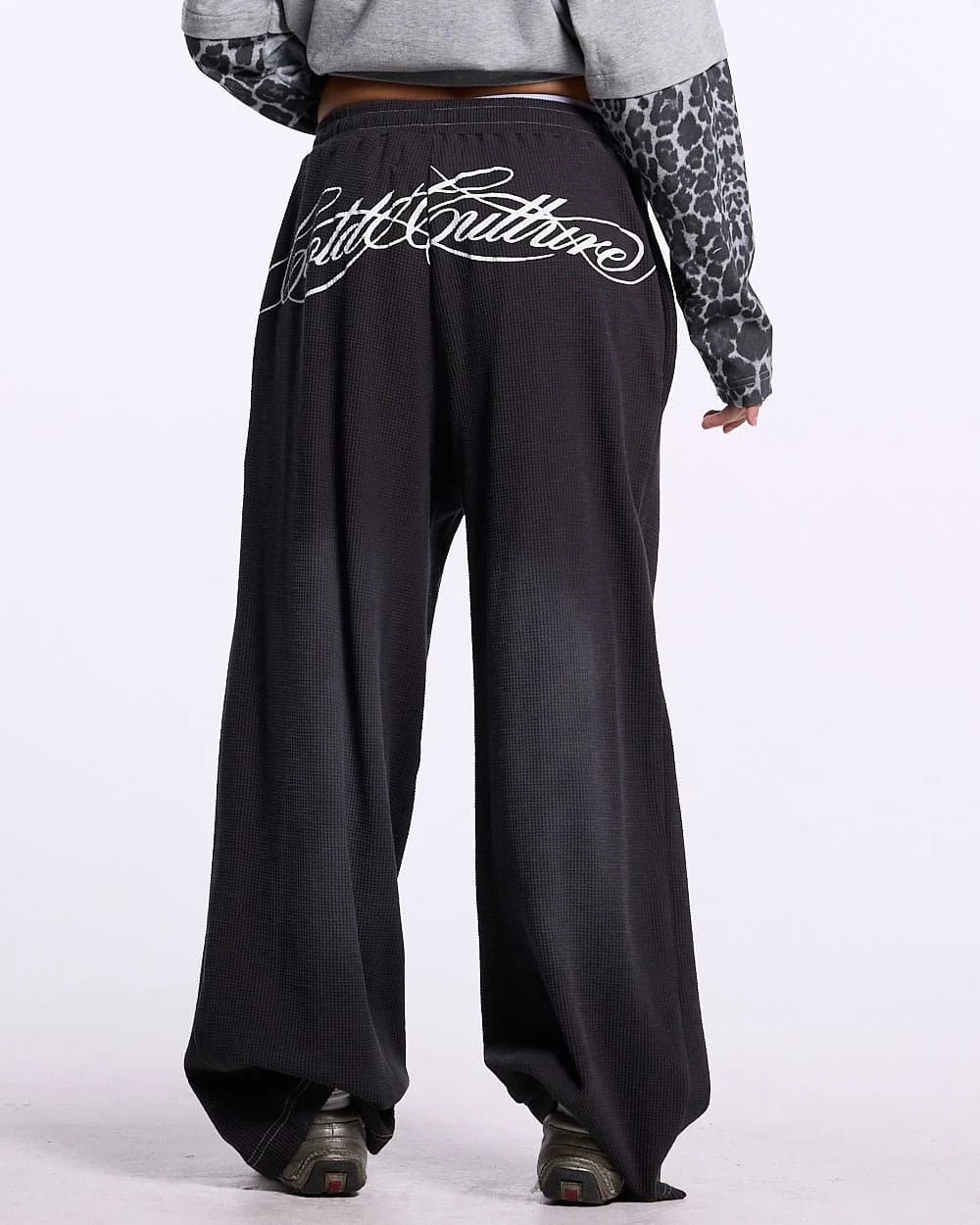 TROPICAL WAFFLE PANTS DARK GREY 7