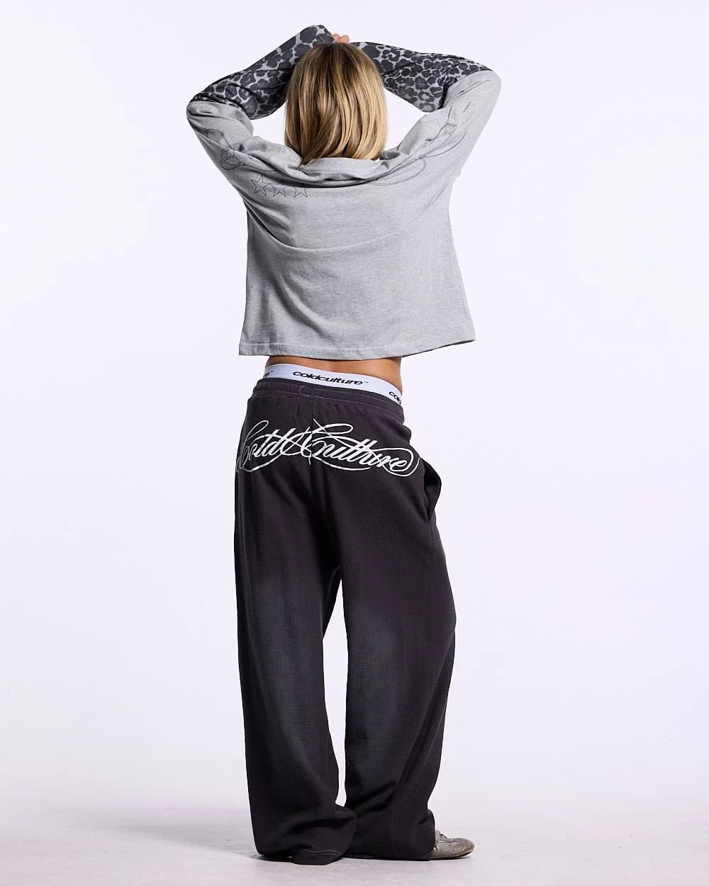 TROPICAL WAFFLE PANTS DARK GREY 9