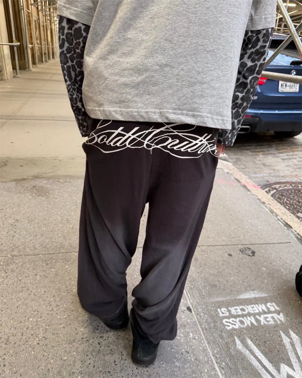 TROPICAL WAFFLE PANTS DARK GREY 11