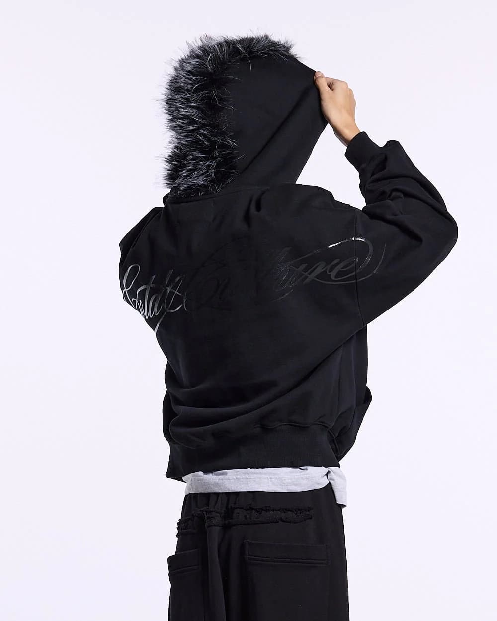 HAIRY HOODIE BLACK 4