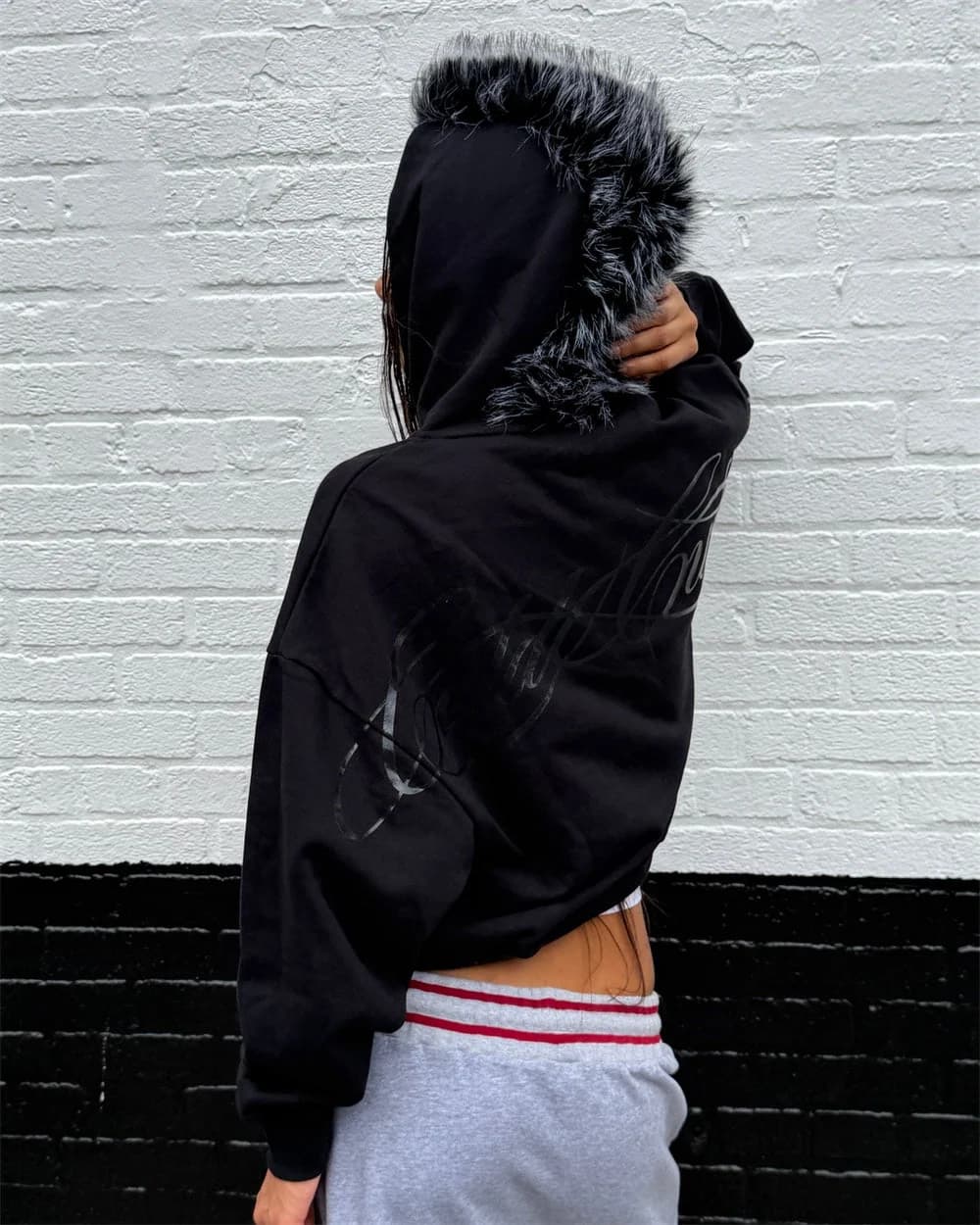 HAIRY HOODIE BLACK 12