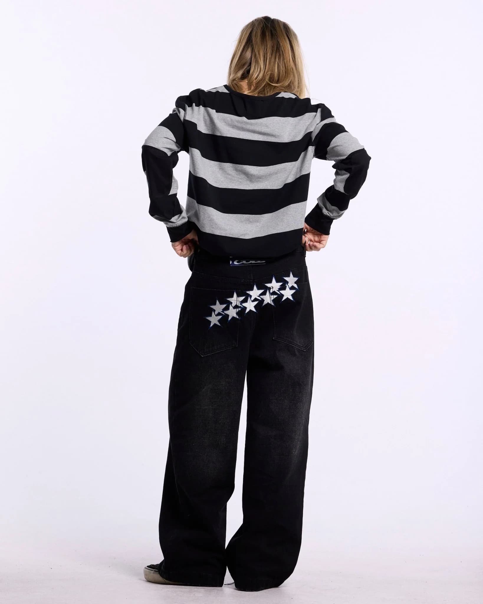 DOCKSIDE TEE GREY STRIPES 10