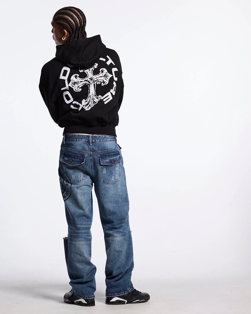 DISCHARGE HOODIE BLACK 5