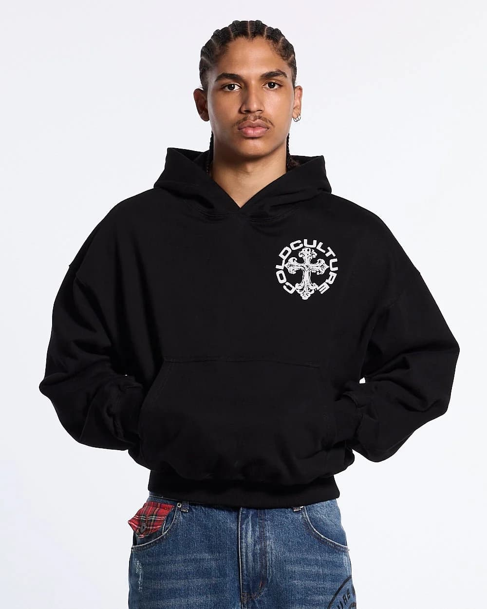 DISCHARGE HOODIE BLACK 4