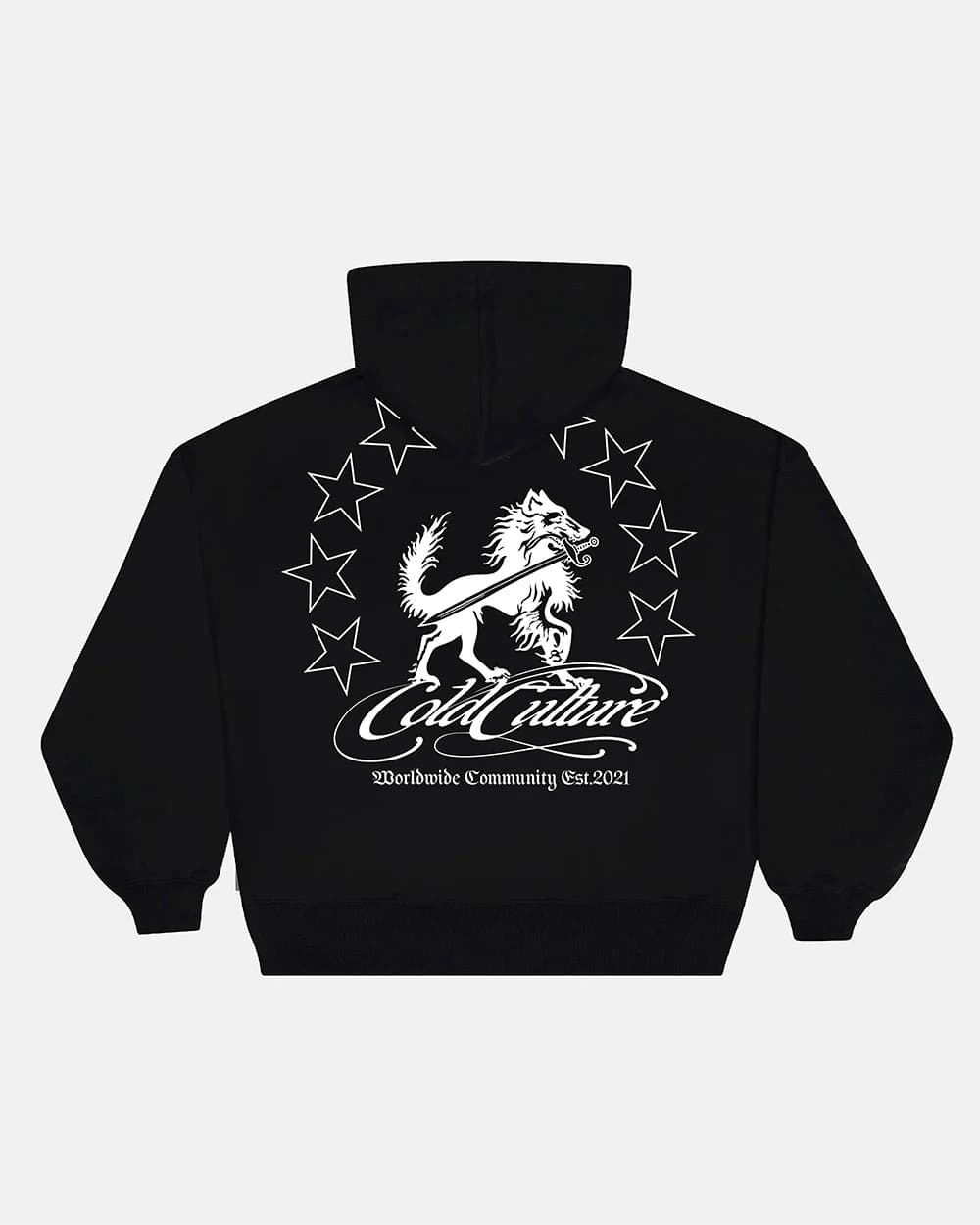 WOLFY HOODIE BLACK by COLD CULTURE