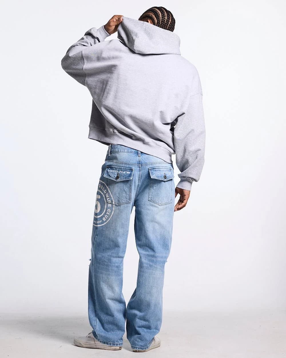 STRIPE ZIP HOODIE HEATHER GREY 6