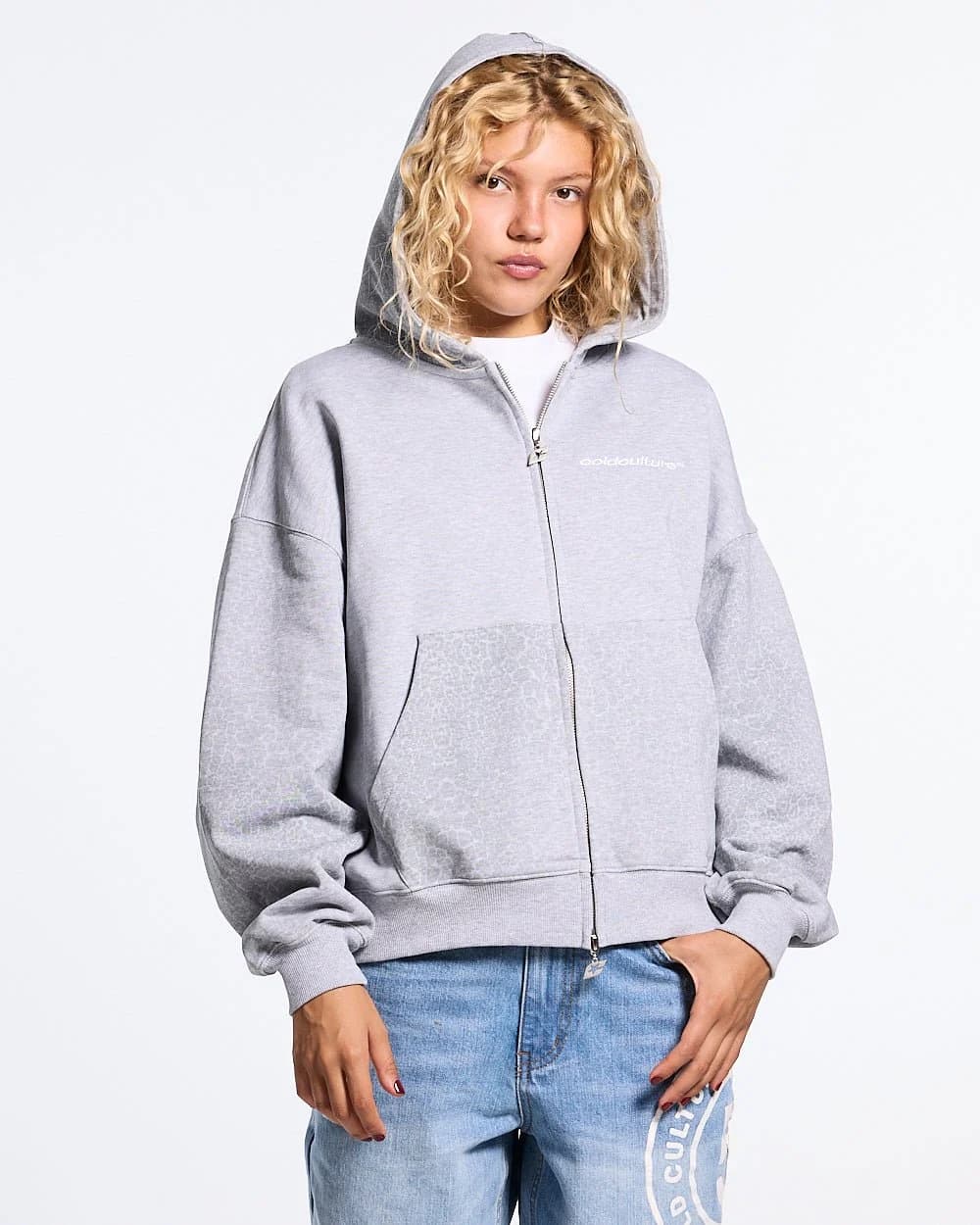 STRIPE ZIP HOODIE HEATHER GREY 7