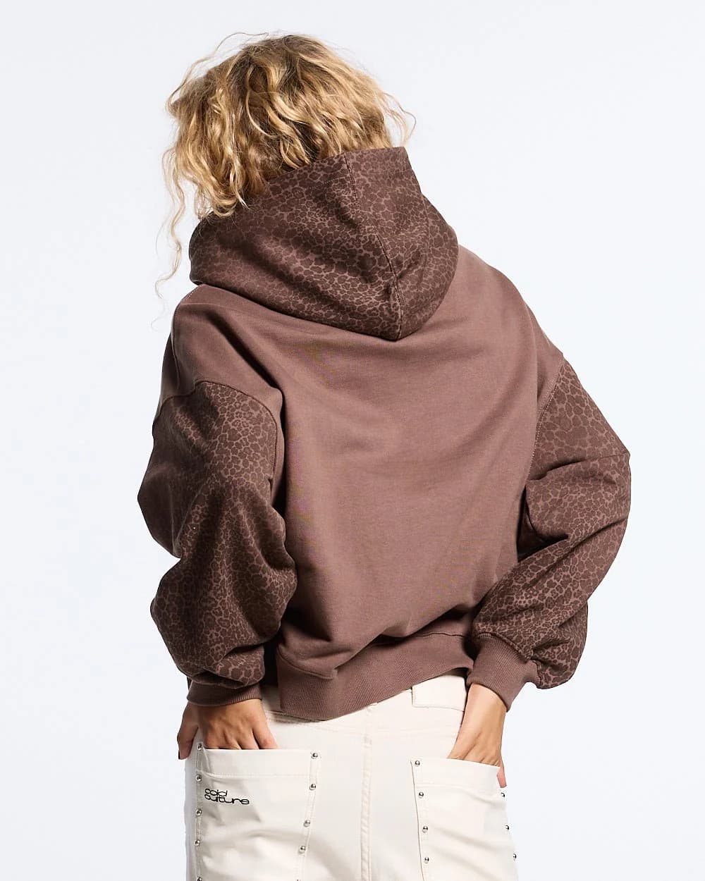 STRIPE ZIP HOODIE BROWN 8