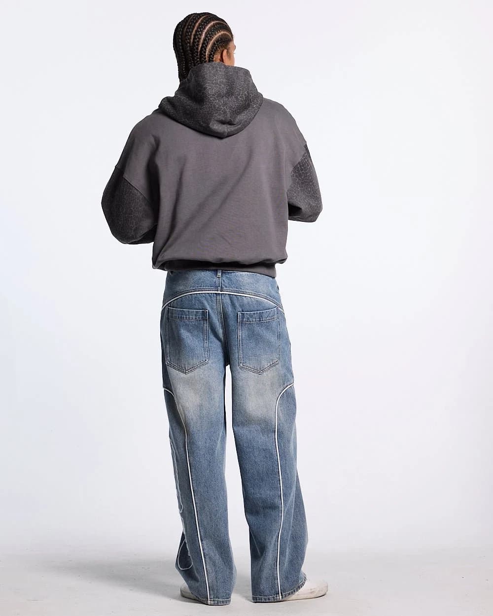 STRIPE HOODIE GREY 6