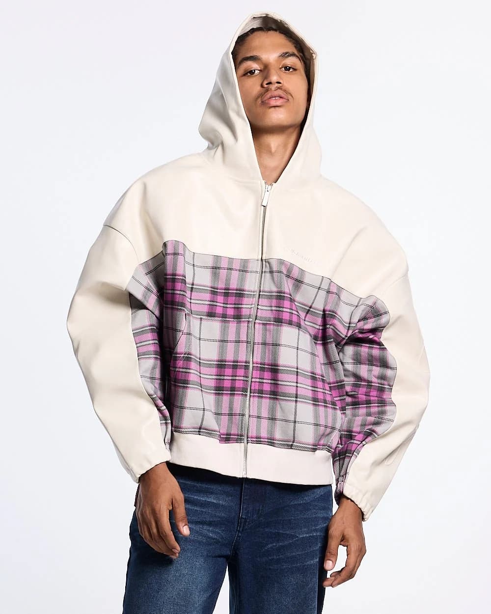 DEEP GRID JACKET LIGHT GREY 2
